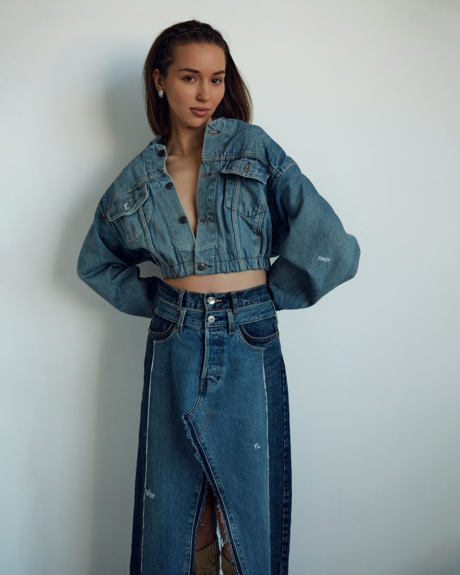 Denim Maxi Skirt